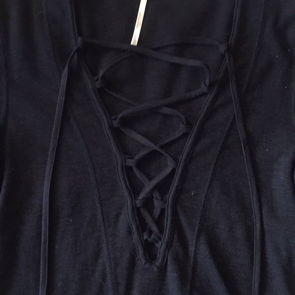 Free People Lucky Lace Up Top NEW W/O TAGS - Picture 3 of 4
